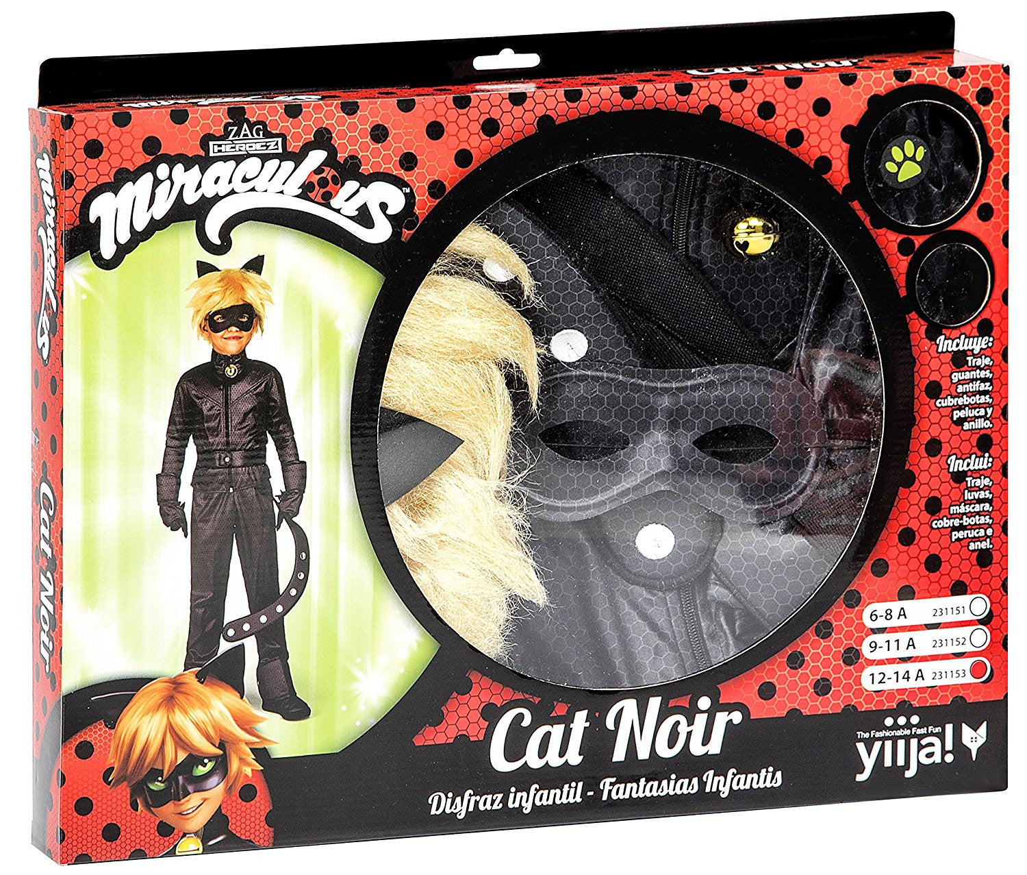 Disfraz de Cat Noir para Niño con Accesorios