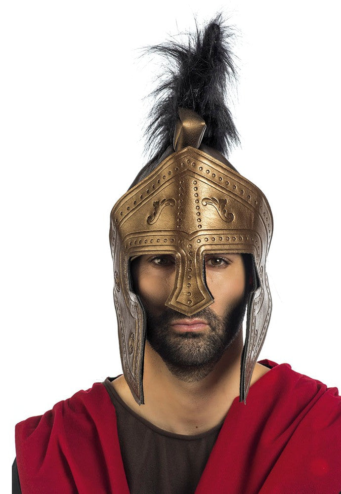 Casco de Centurión Romano con Penacho Negro