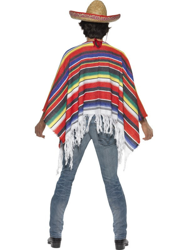 Poncho Mexicano Multicolor para Adulto