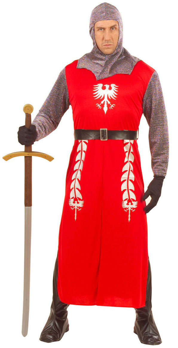 Disfraz de Caballero Medieval Rojo para Adulto