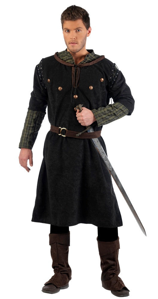 Disfraz de Caballero Medieval Negro para Hombre