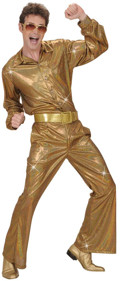 Pantalon disco en oro