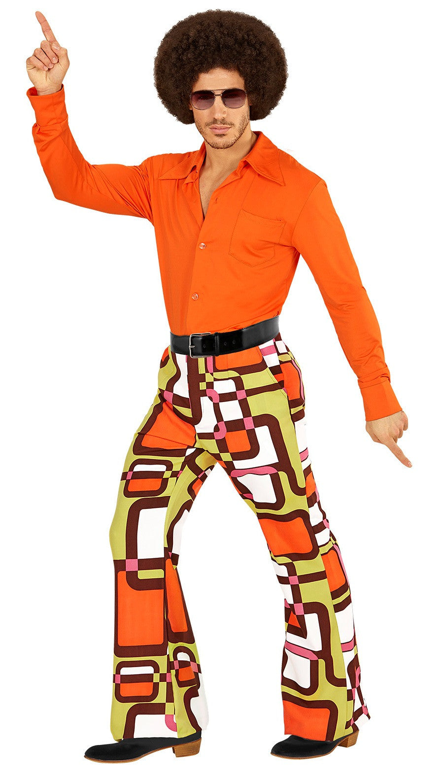 Pantalones de Campana Disco Años 70 para Hombre