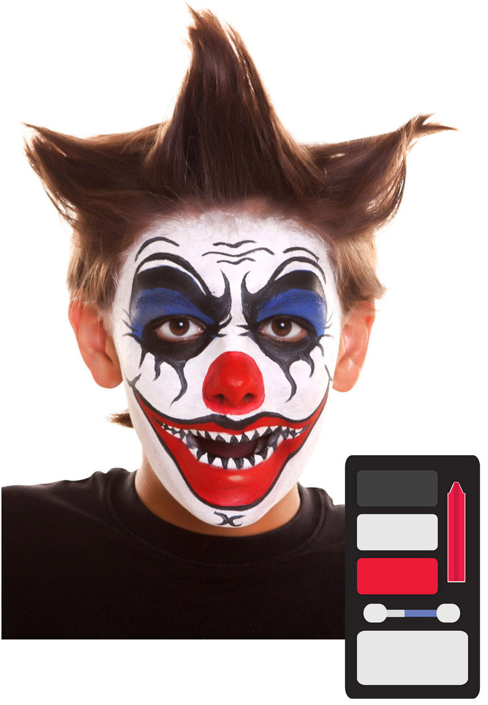 Kit de Maquillaje de Payaso Asesino Infantil