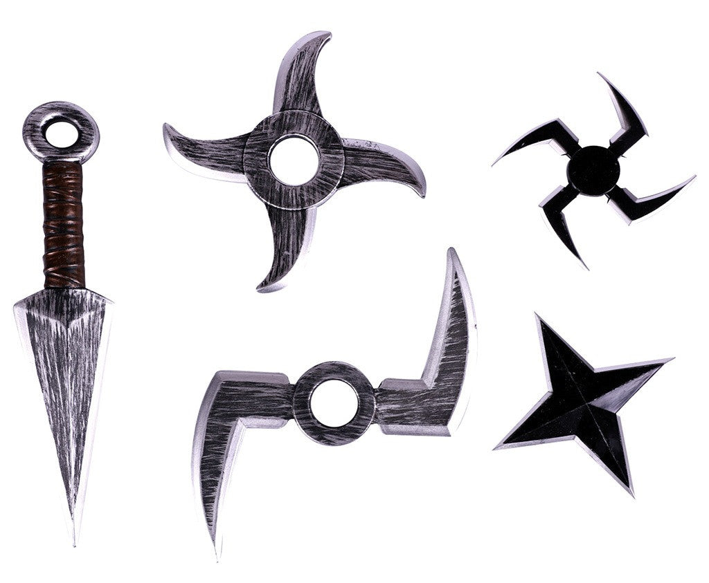 Set de Armas Ninja con Cuchillo Kunai y Shuriken