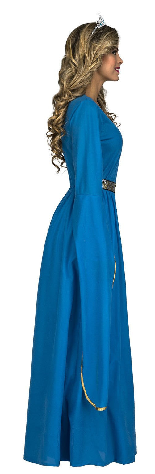 Disfraz de Reina Medieval Azul para Mujer