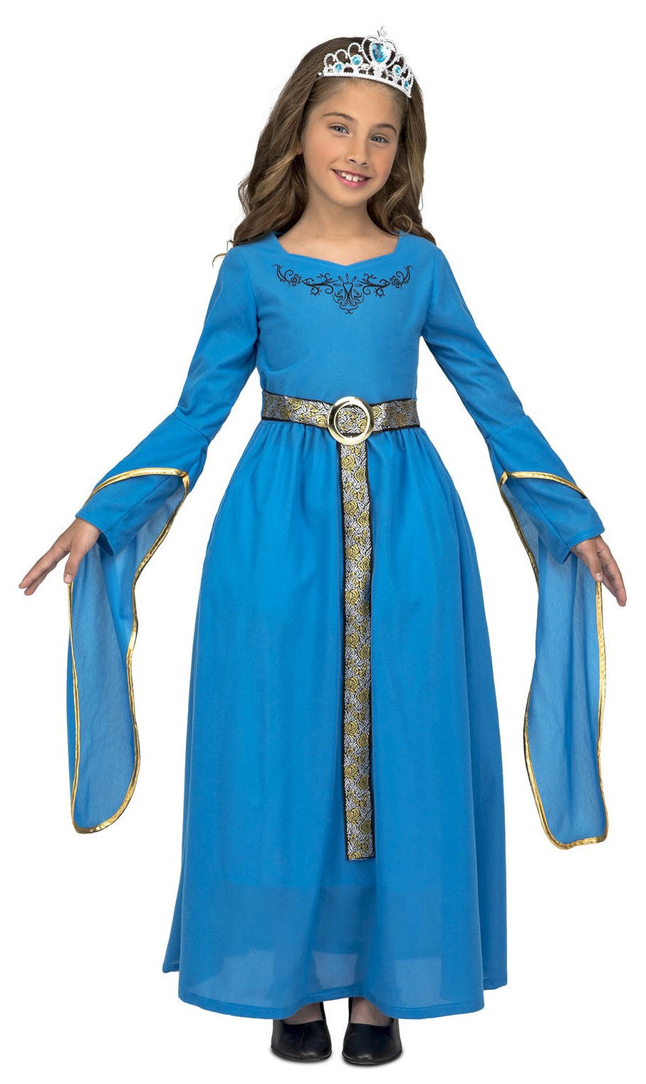 Disfraz de Princesa Medieval Azul para Niña