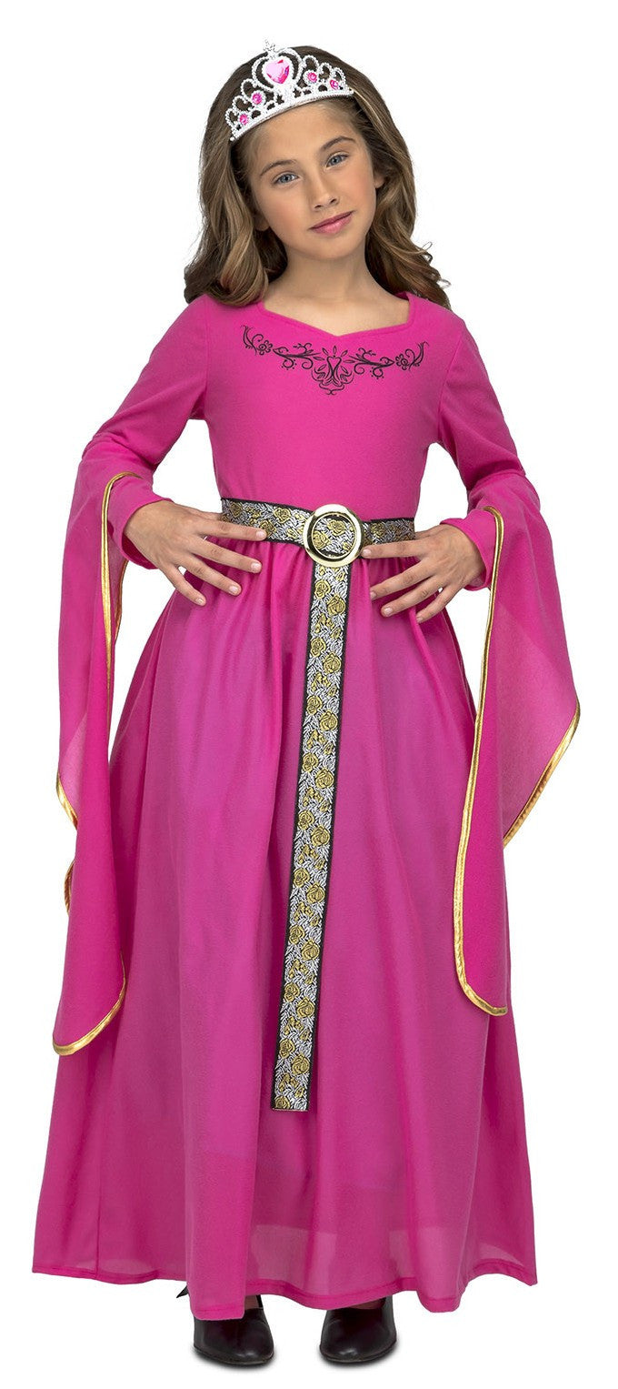 Disfraz de Princesa Medieval Rosa Infantil