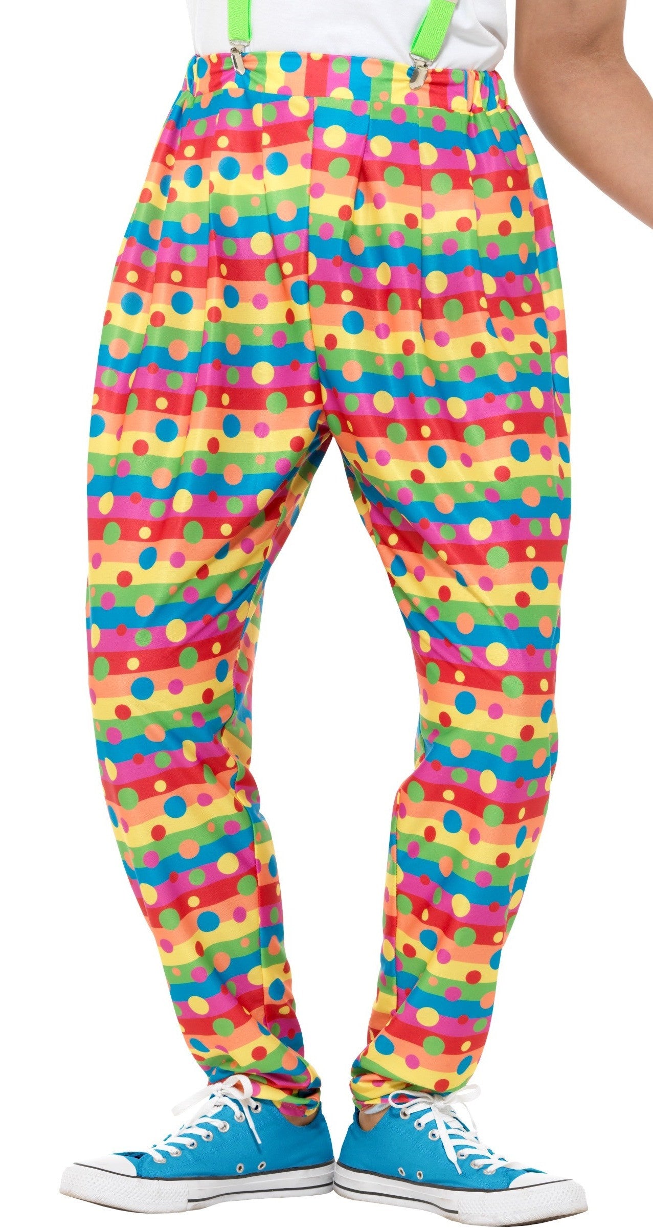 Pantalones  de Payaso con Lunares y Rayas Multicolor