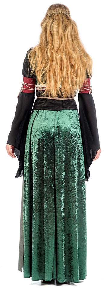 Vestido de Princesa Medieval Verde para Mujer