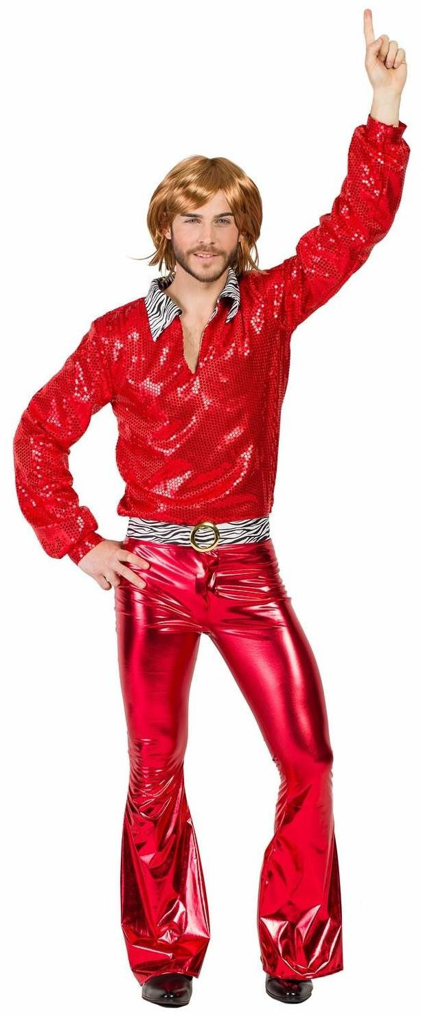 Disfraz Disco Años 70 Rojo para Hombre