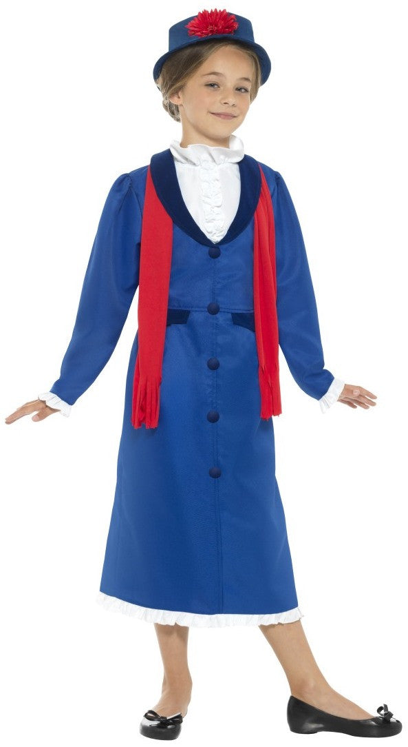 Disfraz de Mary Poppins Azul para Niña