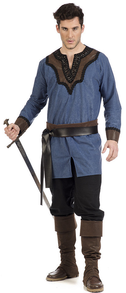 Disfraz de Conde Medieval Azul para Hombre