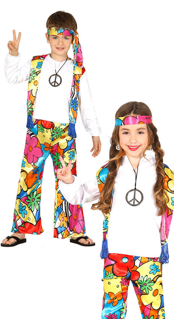 Disfraz de Hippie Colorido Infantil