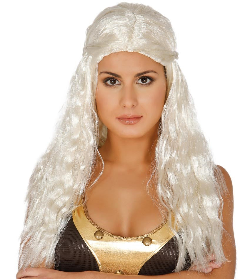 Peluca de Khaleesi Daenerys Targaryen Blanca