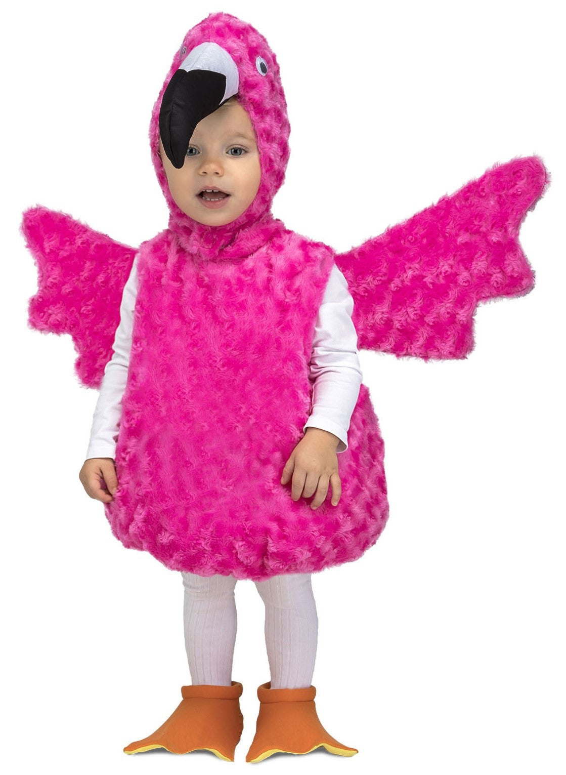 Disfraz de Flamenco Rosa de Peluche para Bebé