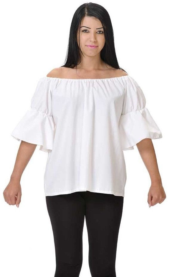 Camisa Blanca de Tabernera Medieval para Mujer