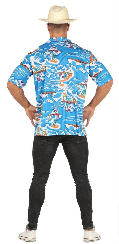 Camisa Hawaiana Azul para Hombre