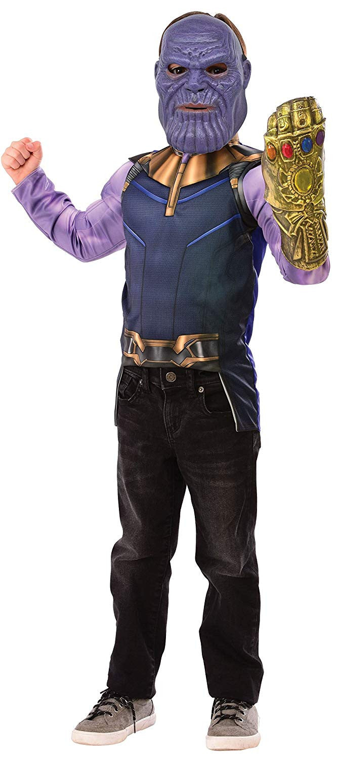 Disfraz de Thanos Musculoso con Guantelete para Niño