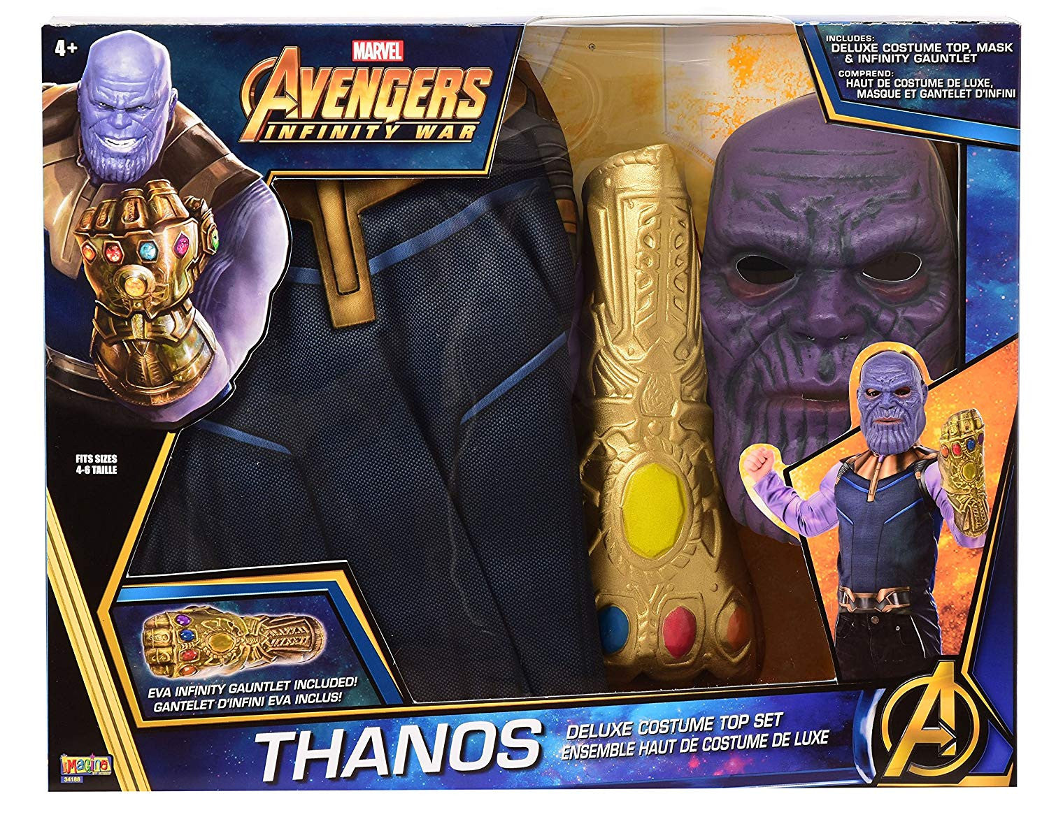 Disfraz de Thanos Musculoso con Guantelete para Niño