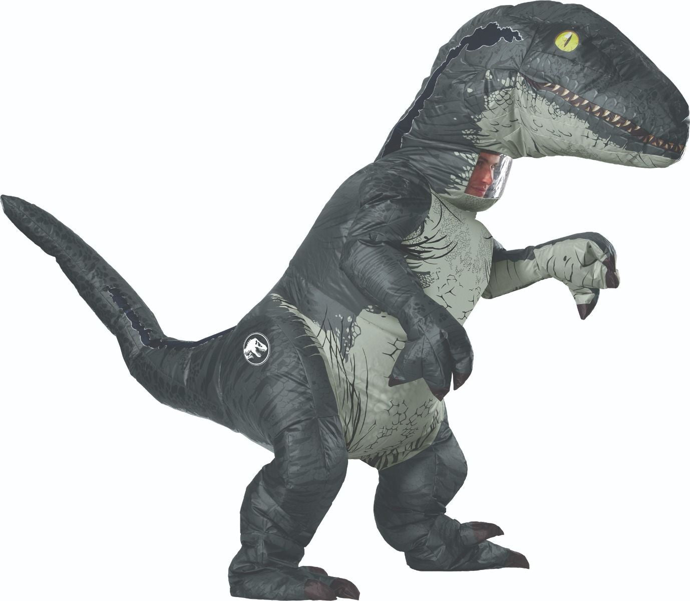 Disfraz de Dinosaurio Velociraptor Hinchable para Adulto