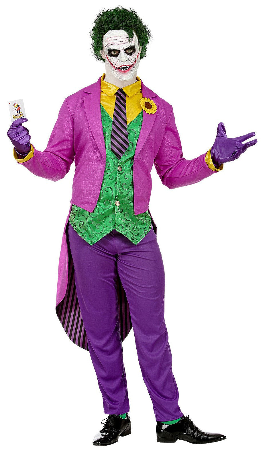 Disfraz de Joker Loco con Frac para Hombre