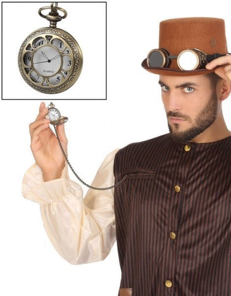 Reloj de Bolsillo Steampunk con Cadena