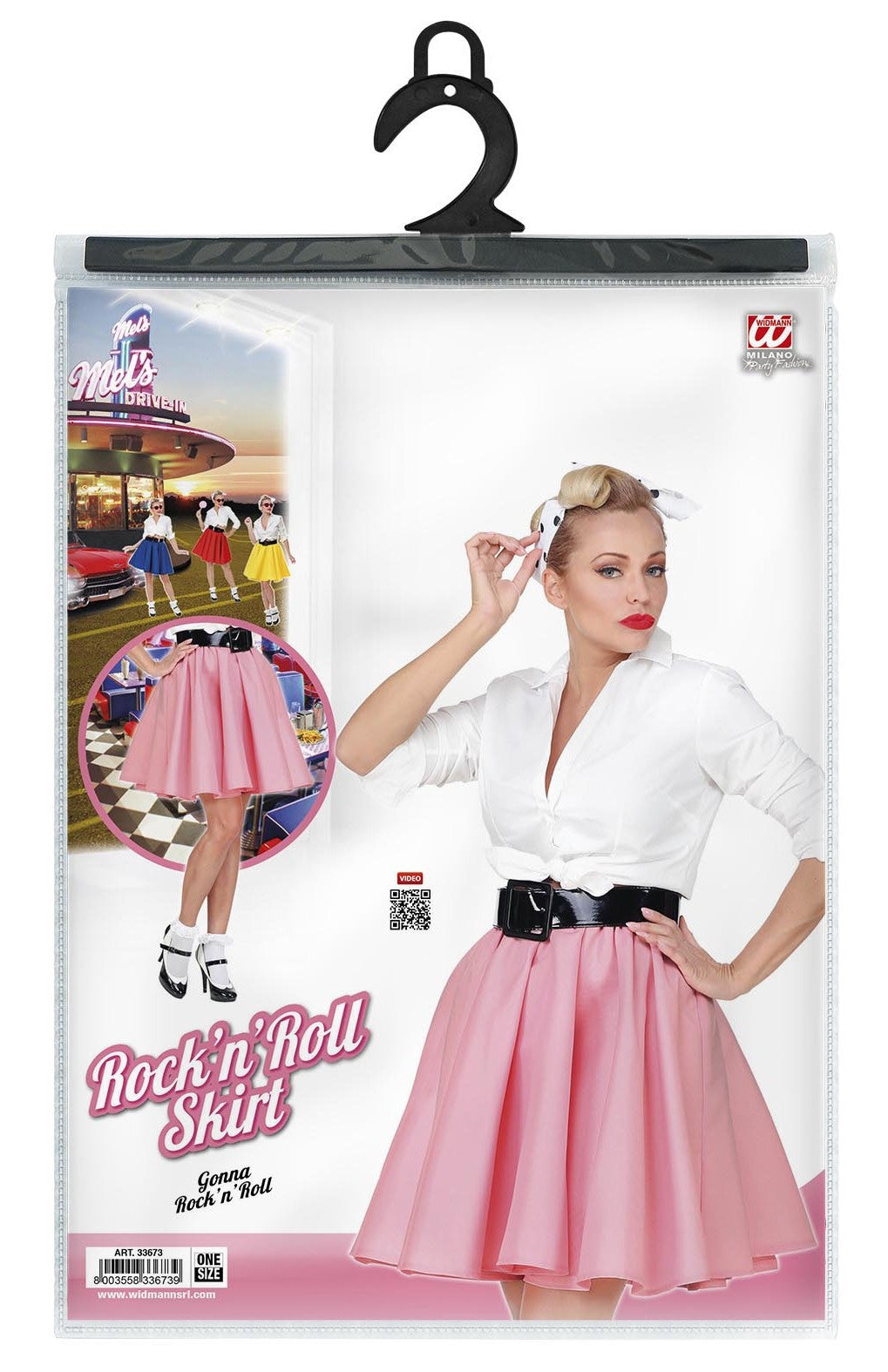 Falda Grease Rosa Estilo Pin Up