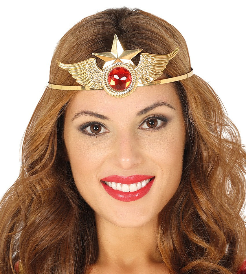 Tiara de Wonder Lady Metálica Dorada