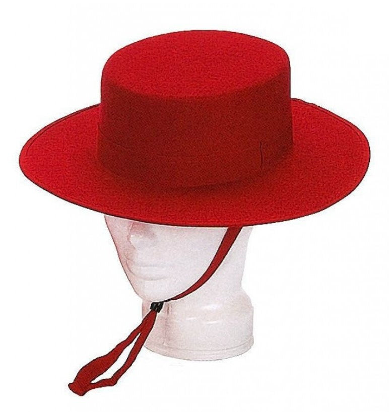 Sombrero Cordobés Rojo Premium para Adulto