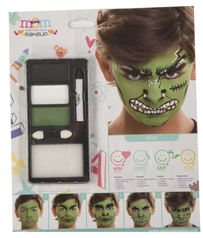 Kit de Maquillaje de Monstruo Verde Infantil