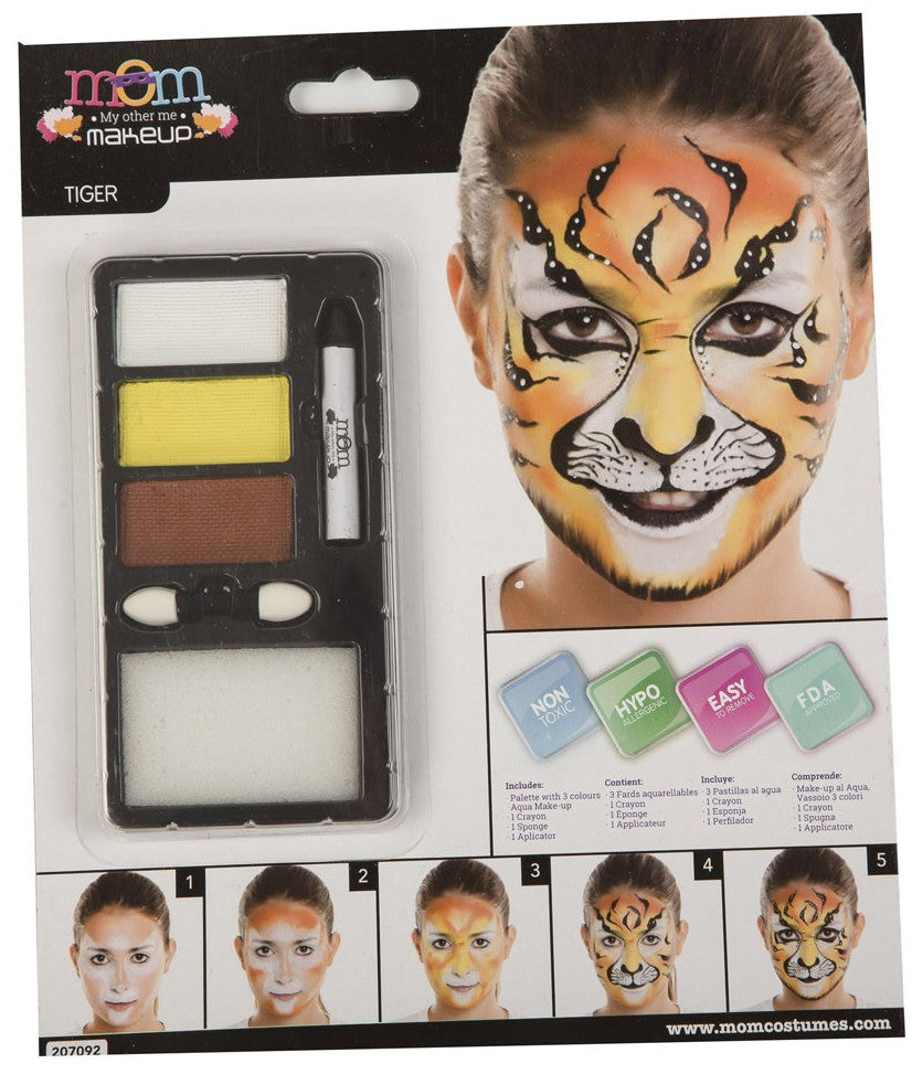 Kit de Maquillaje de Tigre para Adulto