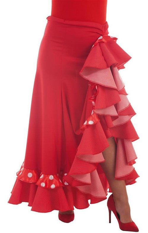 Falda Flamenca Roja para Mujer