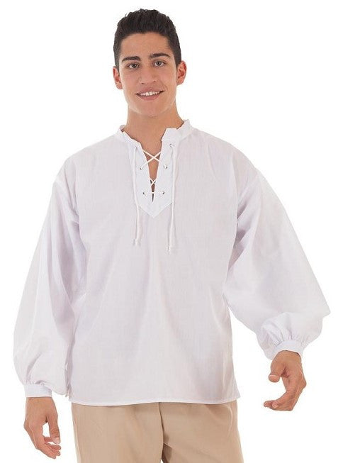 Camisa Medieval Blanca para Adulto