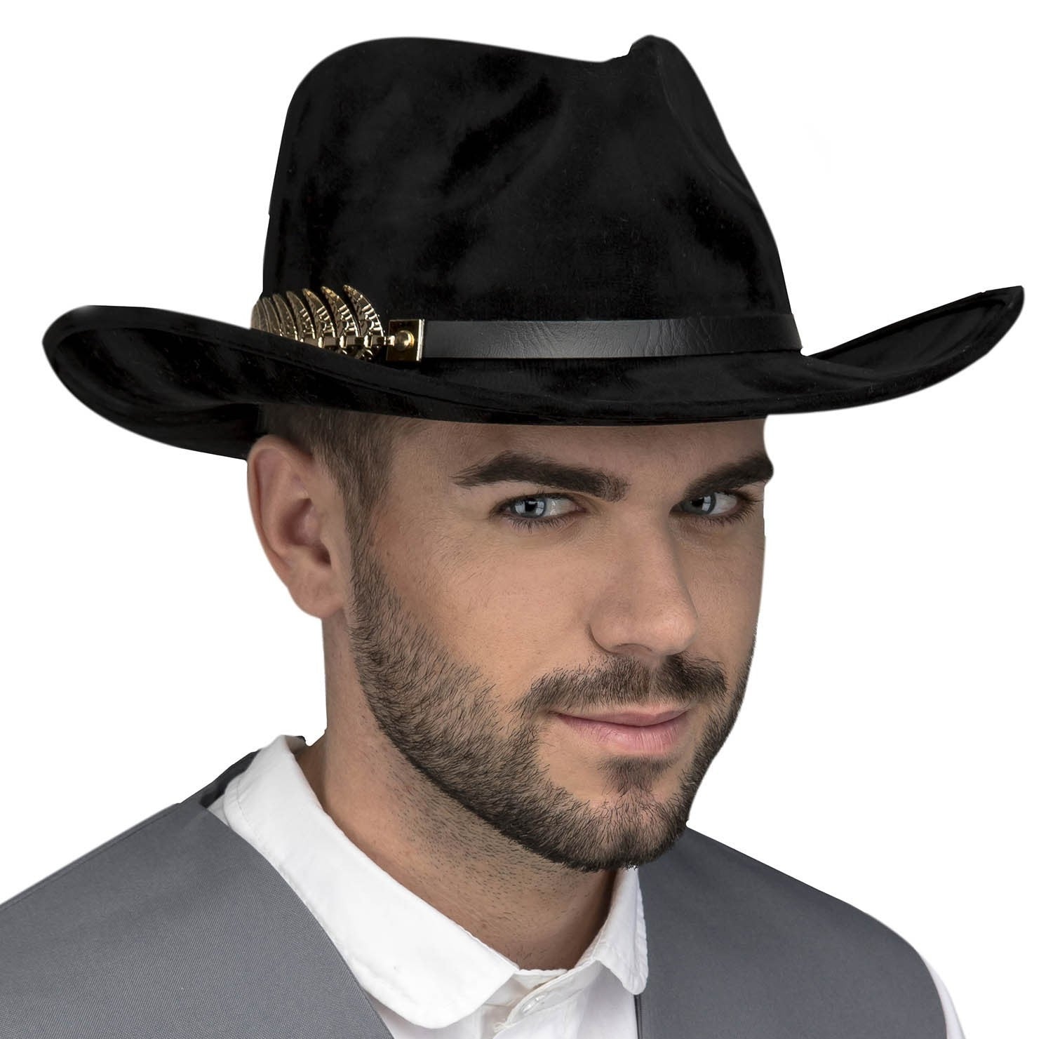 Sombrero Vaquero Negro Elegante para Adulto