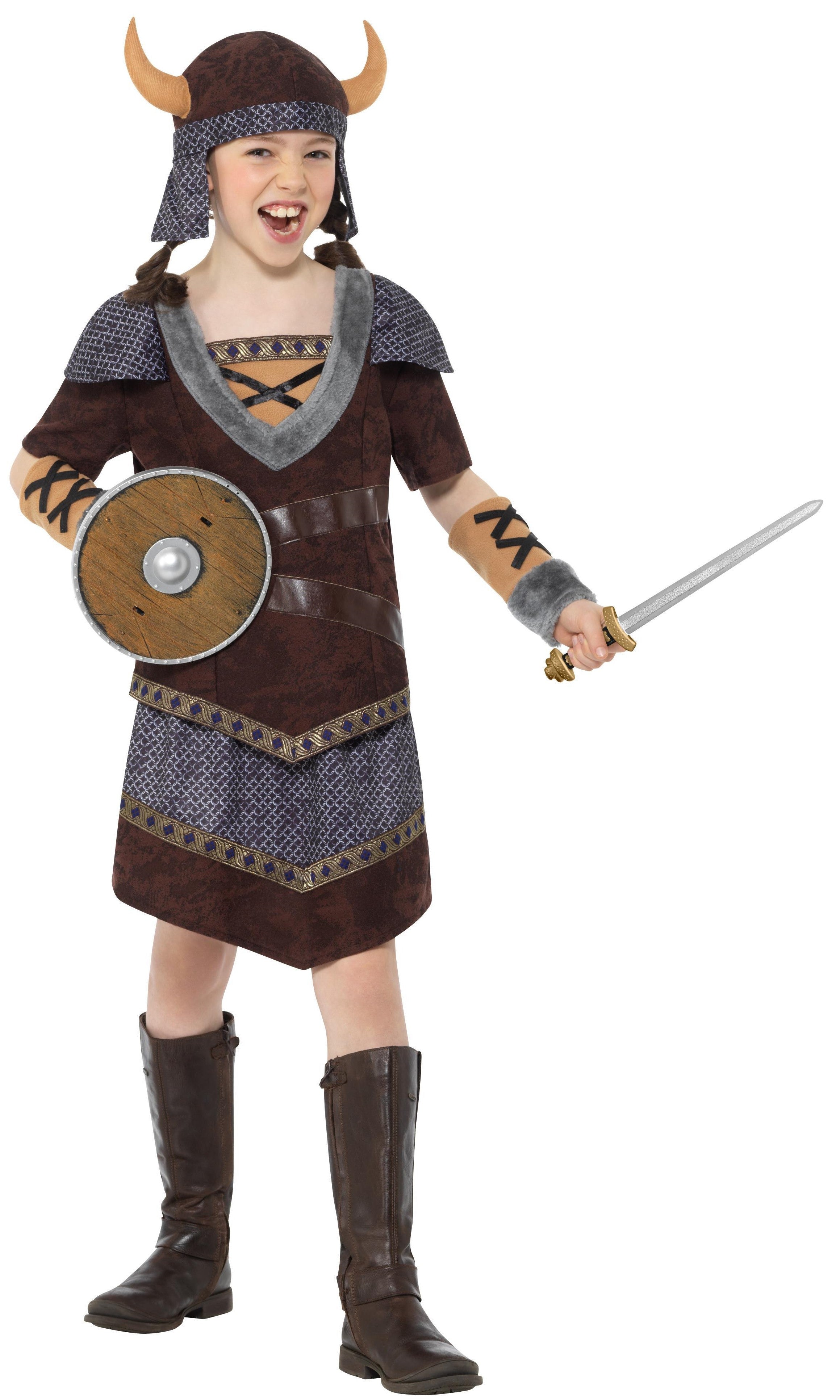 Disfraz de Guerrera Vikinga Infantil