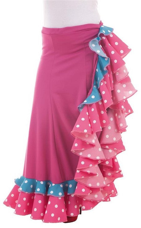 Falda Flamenca Rosa para Mujer