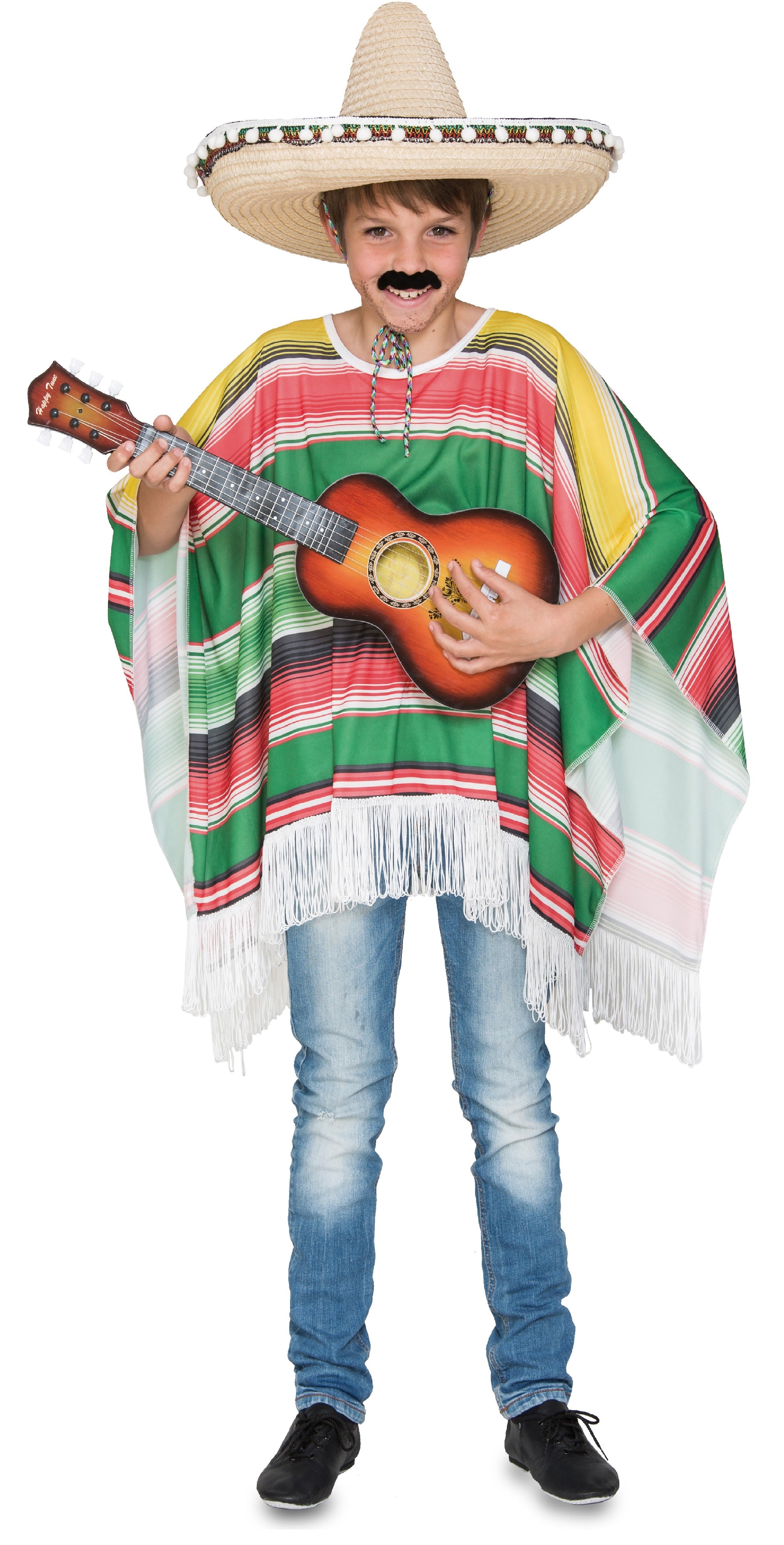 Poncho Mexicano Multicolor Infantil