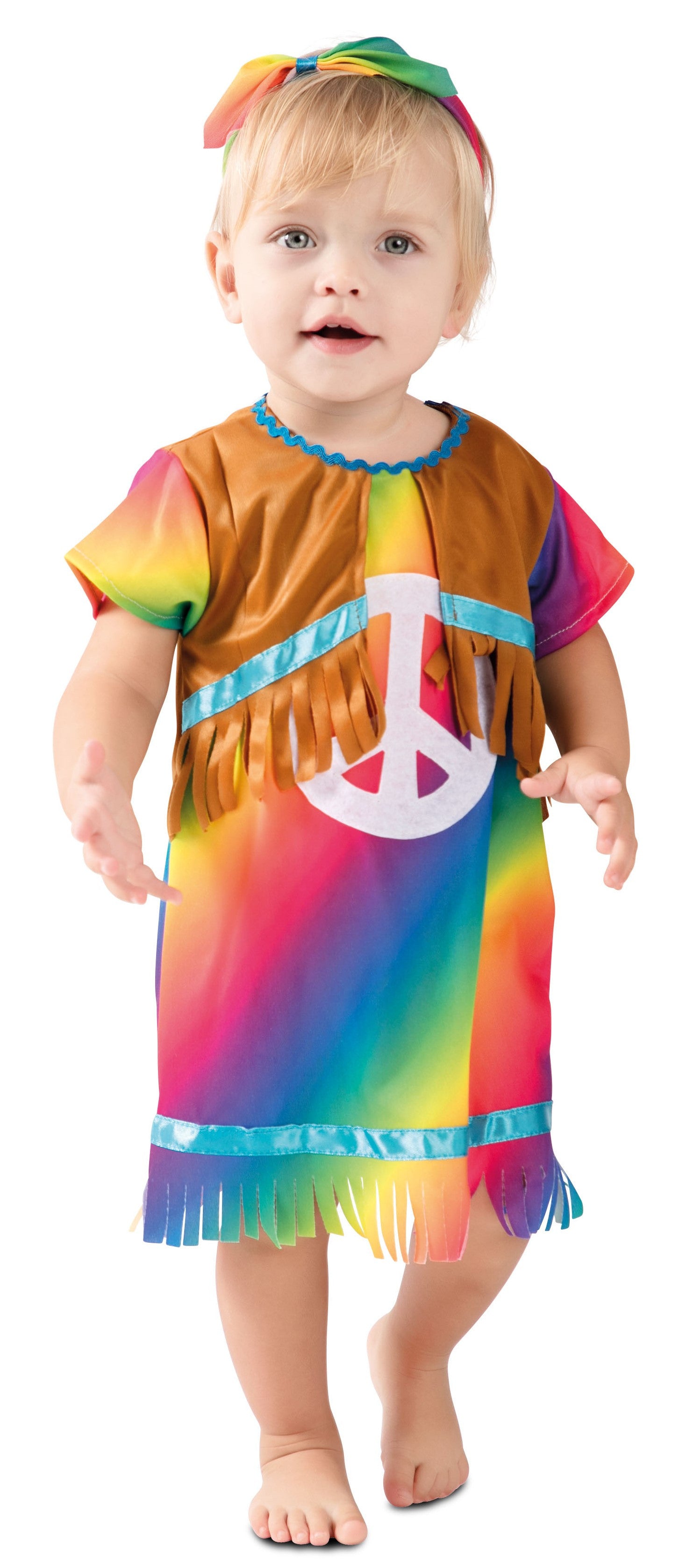 Disfraz de Hippie Multicolor para Bebé