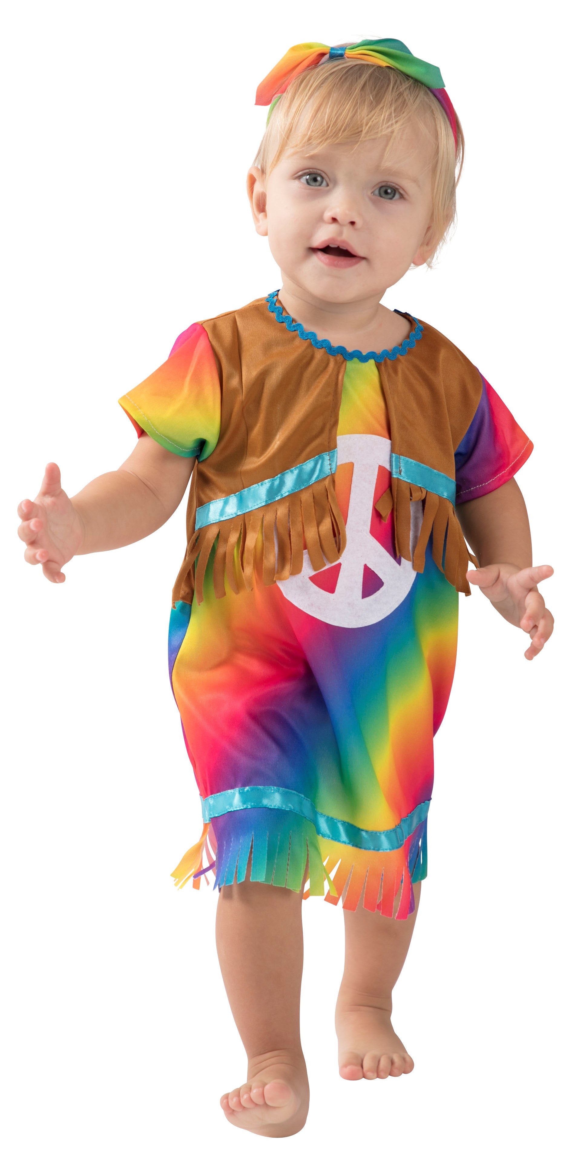 Disfraz de Hippie Multicolor para Bebé