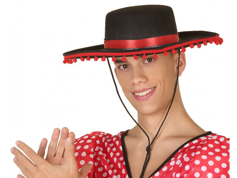 Sombrero Cordobés con Cinta de Madroño Roja