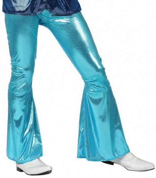 Pantalón de Campana Disco en Azul para Hombre