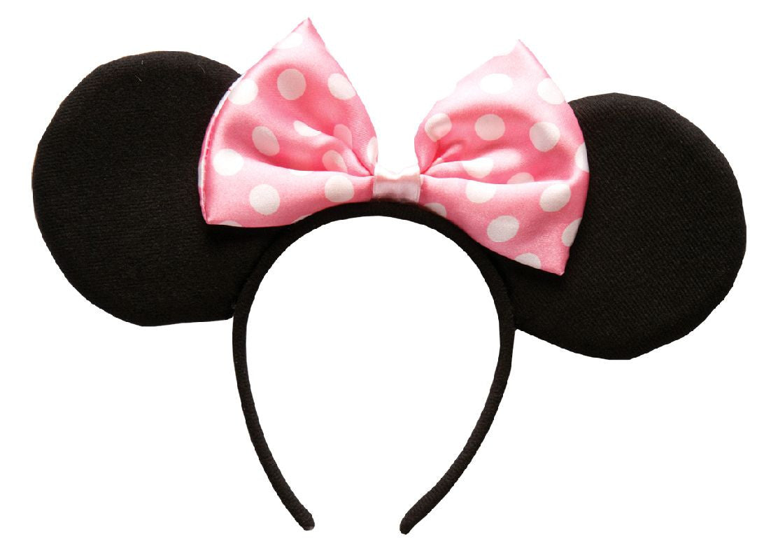 Diadema de Minnie Mouse con Orejas y Lazo Rosa