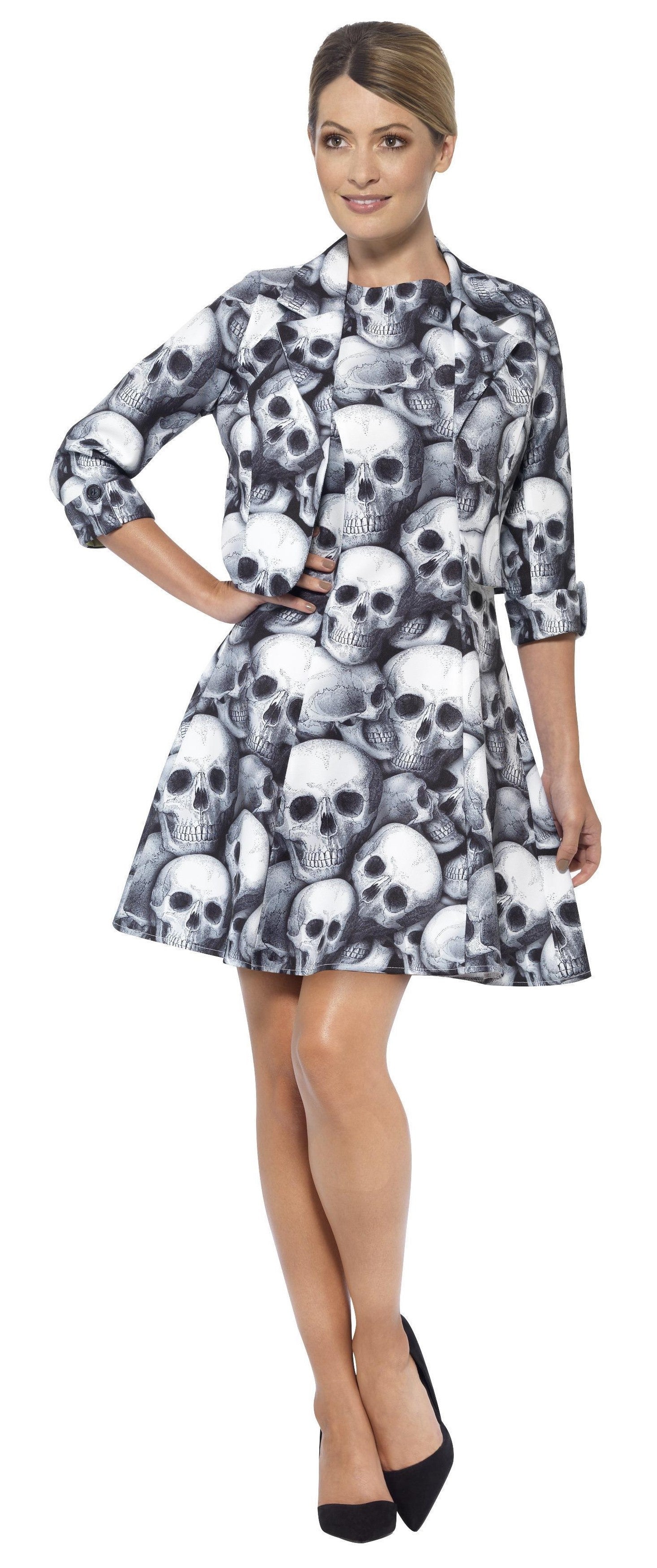 Vestido de Calaveras con Chaqueta para Mujer