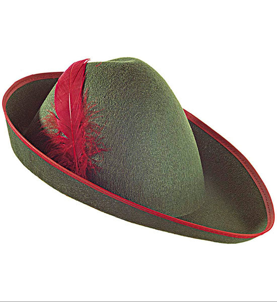 Sombrero verde con pluma