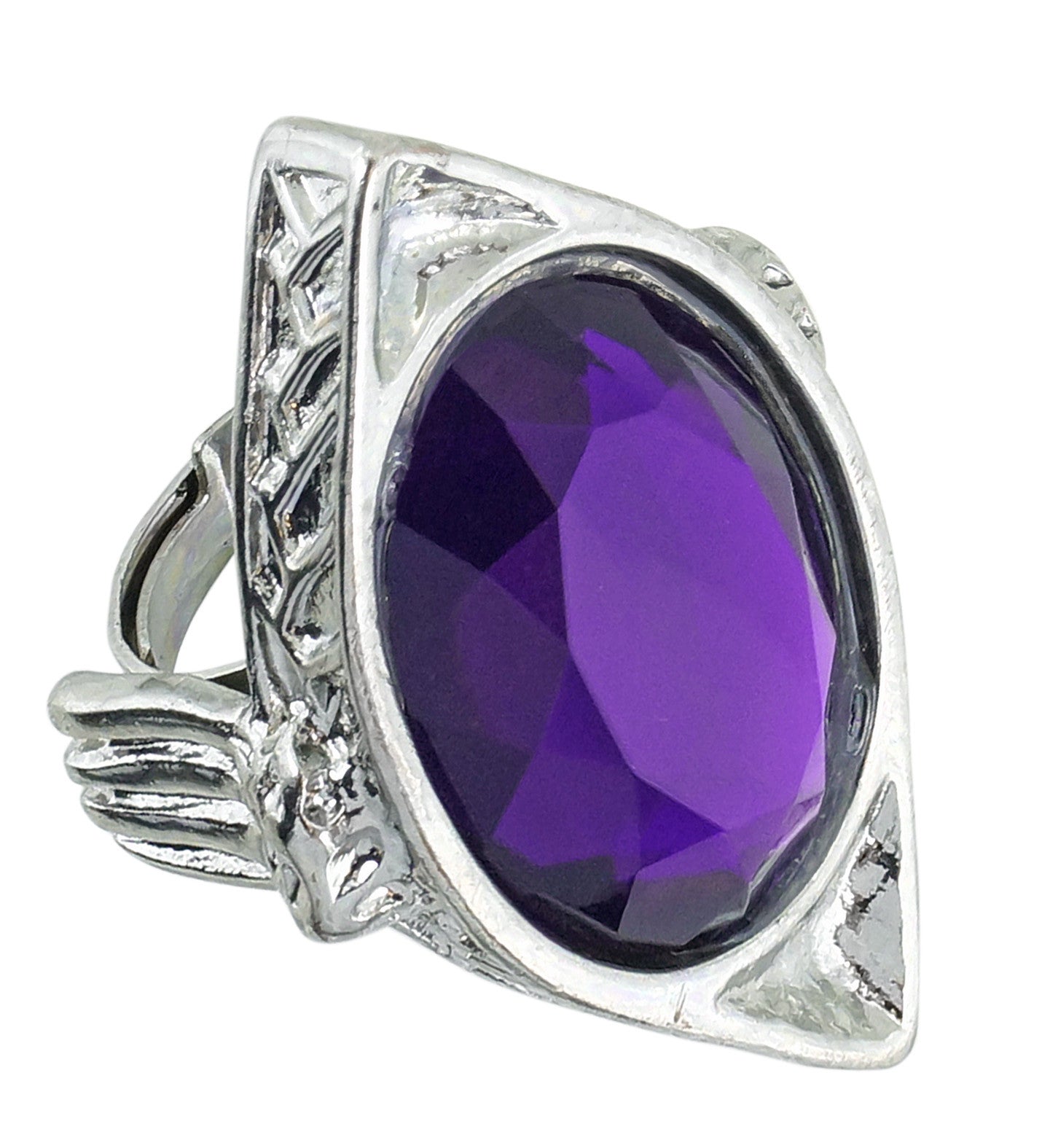 Anillo Gótico con Piedra Morada