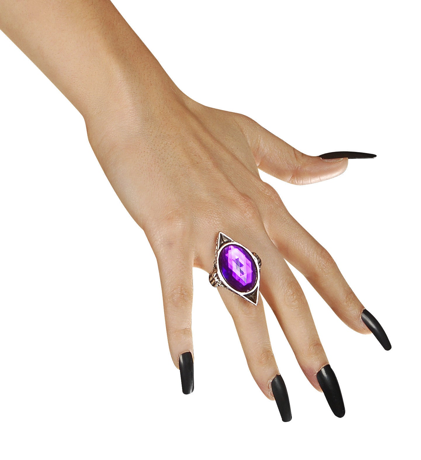 Anillo Gótico con Piedra Morada