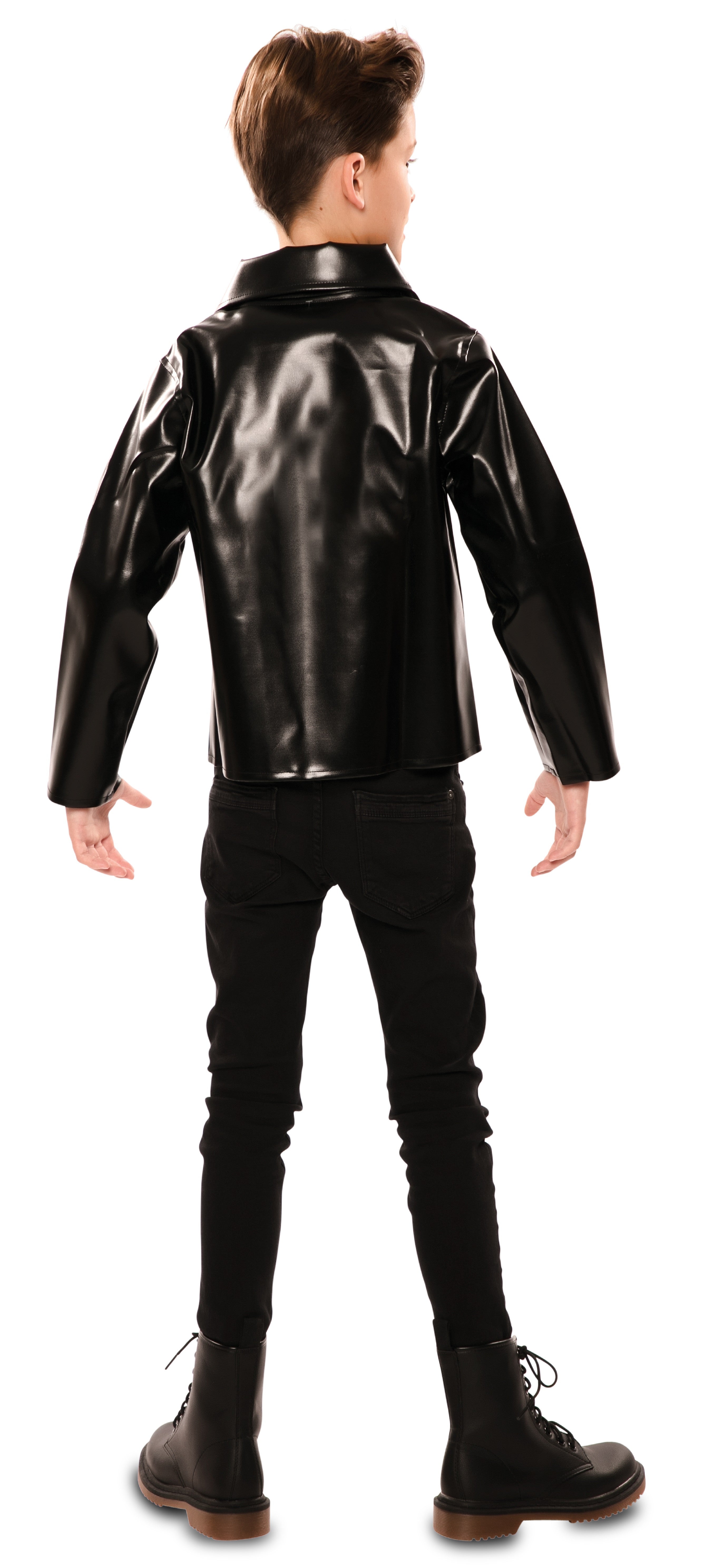 Chaqueta de Grease Infantil de Polipiel Negra