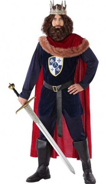 Disfraz de Rey Medieval con Capa para Hombre