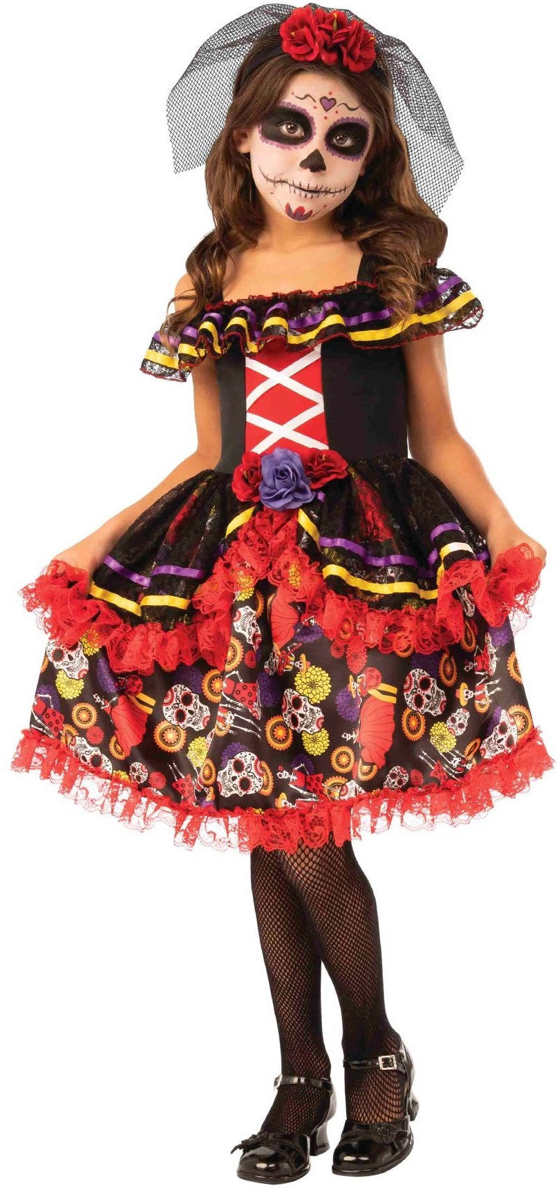 Disfraz de Catrina Premium para Niña